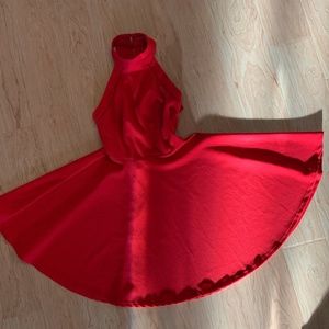 B. Darlin Red Skater/Swing High Neck Dress